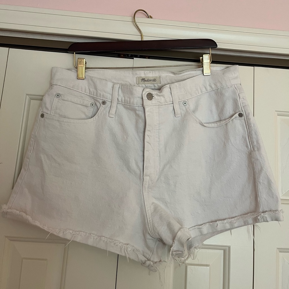 Madewell White Denim Shorts